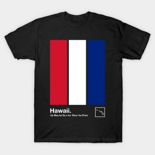 Hawaii State Flag  // Original Minimalist Artwork Poster Design T-Shirt